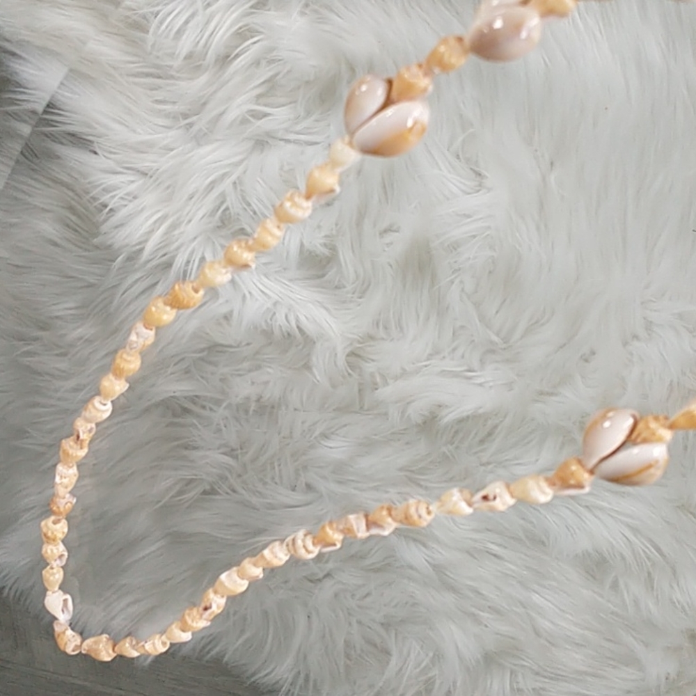 Long Seashell Lei Beach necklace